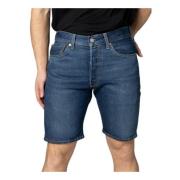 Levi's Mäns 501 Original Fit Jean Shorts Blue, Herr