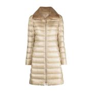 Herno Beige Puffer & Down Vävd Kappa Beige, Dam