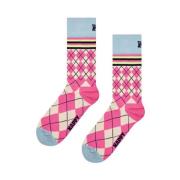 Happy Socks Argyle Mönstrade Strumpor Pink, Dam