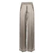 Rick Owens Bruna Wide-Leg Dragsko Byxor Brown, Dam