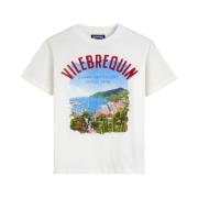 Vilebrequin St Barth T-shirt gjord av bomull för män White, Herr