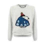 MC2 Saint Barth Snoopy Crew Neck Pullover White, Herr