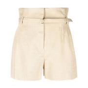 IRO Avslappnad Brun Bomull Viskos Shorts Brown, Dam