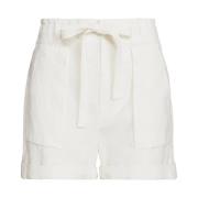 Polo Ralph Lauren Vit Linne Cargo Shorts White, Dam