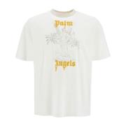 Palm Angels Oversized Penntryck T-shirt White, Herr