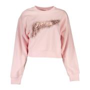 Guess Långärmad Rosa Sweatshirt med Tryck Pink, Herr