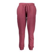 Cavalli Class Lila elastiska midja sportiga byxor med broderi Purple, ...