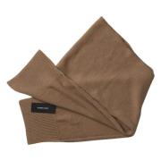 Dolce & Gabbana Brun Stickad Kamel Wrap Shawl Foulard Halsduk Brown, D...