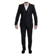 Dolce & Gabbana Single Breasted Suits Black, Herr