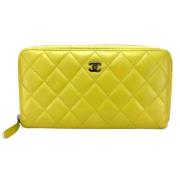 Chanel Vintage Pre-owned Laeder plnbcker Yellow, Dam