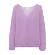 American Dreams Batikinspirerad Cornelia Cardigan i Lila Purple, Dam