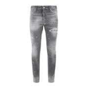 Dsquared2 Slitna Mid-Rise Straight Leg Jeans Gray, Herr