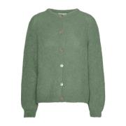 American Dreams Mjuk Alpacka Cardigan Dammig Grön Green, Dam