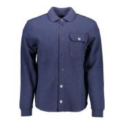 Gant Blå Kortärmad Cardigan med Knappar Blue, Herr