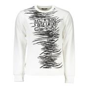 Cavalli Class Vit Sweatshirt med Tryck och Långa ärmar White, Herr