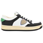 Philippe Model Lyon Low Sneakers i Vit/Svart Multicolor, Herr