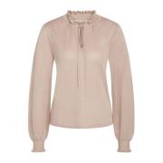 RUE de Femme Elegant Stickat med Delikata Detaljer Pink, Dam