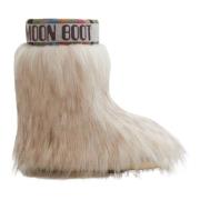 Moon Boot Fuskpälsfodrade Mellankängor Beige, Dam