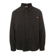 Deus Ex Machina Flanell overshirt med knappkrage Gray, Herr