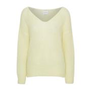 American Dreams Batikinspirerad Carly Pullover i Ljusgul Yellow, Dam