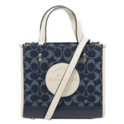 Coach Pre-owned Pre-owned Canvas handvskor Blue, Dam