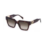 Blumarine Brun Gradient Solglasögon Acetatram Brown, Dam