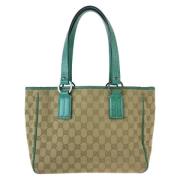 Gucci Vintage Pre-owned Canvas gucci-vskor Beige, Dam