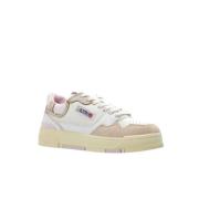 Autry Mesh Panelled Low Top Sneakers Pink, Dam