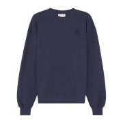 Maison Kitsuné Foxy Patch Bomullsweatshirt Blue, Dam