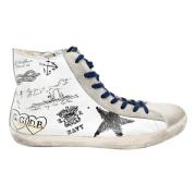 Golden Goose Vit Grå Francy Sneakers Beige, Dam