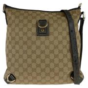 Gucci Vintage Pre-owned Canvas crossbodyvskor Beige, Dam