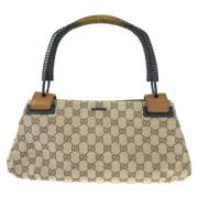 Gucci Vintage Pre-owned Canvas handvskor Brown, Dam