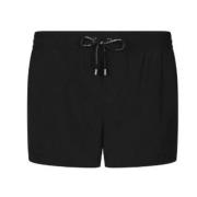 Dolce & Gabbana Svarta strandshorts med DG-tryck Black, Herr