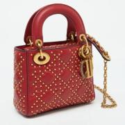 Dior Vintage Pre-owned Laeder dior-vskor Red, Dam