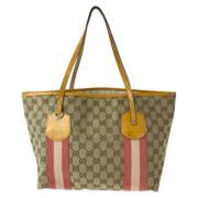 Gucci Vintage Pre-owned Canvas gucci-vskor Beige, Dam