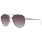 Guess Guld Kvinnors Aviator Solglasögon Black, Dam