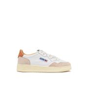 Autry Vita lädersneakers med beige mockadetaljer White, Herr