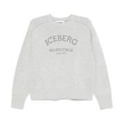 Iceberg Grå Stickad Tröja med Jacquard Motiv Gray, Dam