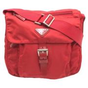 Prada Vintage Pre-owned Canvas prada-vskor Red, Dam