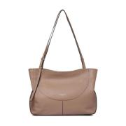 Gianni Chiarini Beige Läder Axelväska Brown, Dam