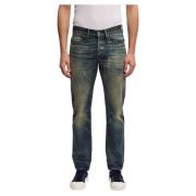 Denham Klassiska Straight Fit Jeans Blue, Herr