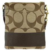 Coach Pre-owned Pre-owned Canvas axelremsvskor Brown, Dam