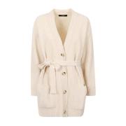 Max Mara Weekend Beige Ullblandning Kashmir Cardigan Beige, Dam