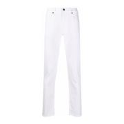 7 For All Mankind Vit Skinny Bomulls Jeans White, Herr