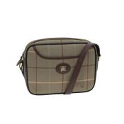 Burberry Vintage Pre-owned Canvas axelremsvskor Beige, Dam