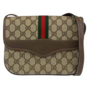 Gucci Vintage Pre-owned Canvas crossbodyvskor Beige, Dam