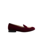 Scarosso Jordan Broderade Sammetstofflor Red, Dam