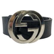 Gucci Vintage Pre-owned Tyg skrp Black, Herr