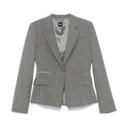 Boss Black Pinstripe Yllejacka Gray, Dam