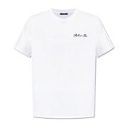 Balmain T-shirt med broderad logotyp White, Herr